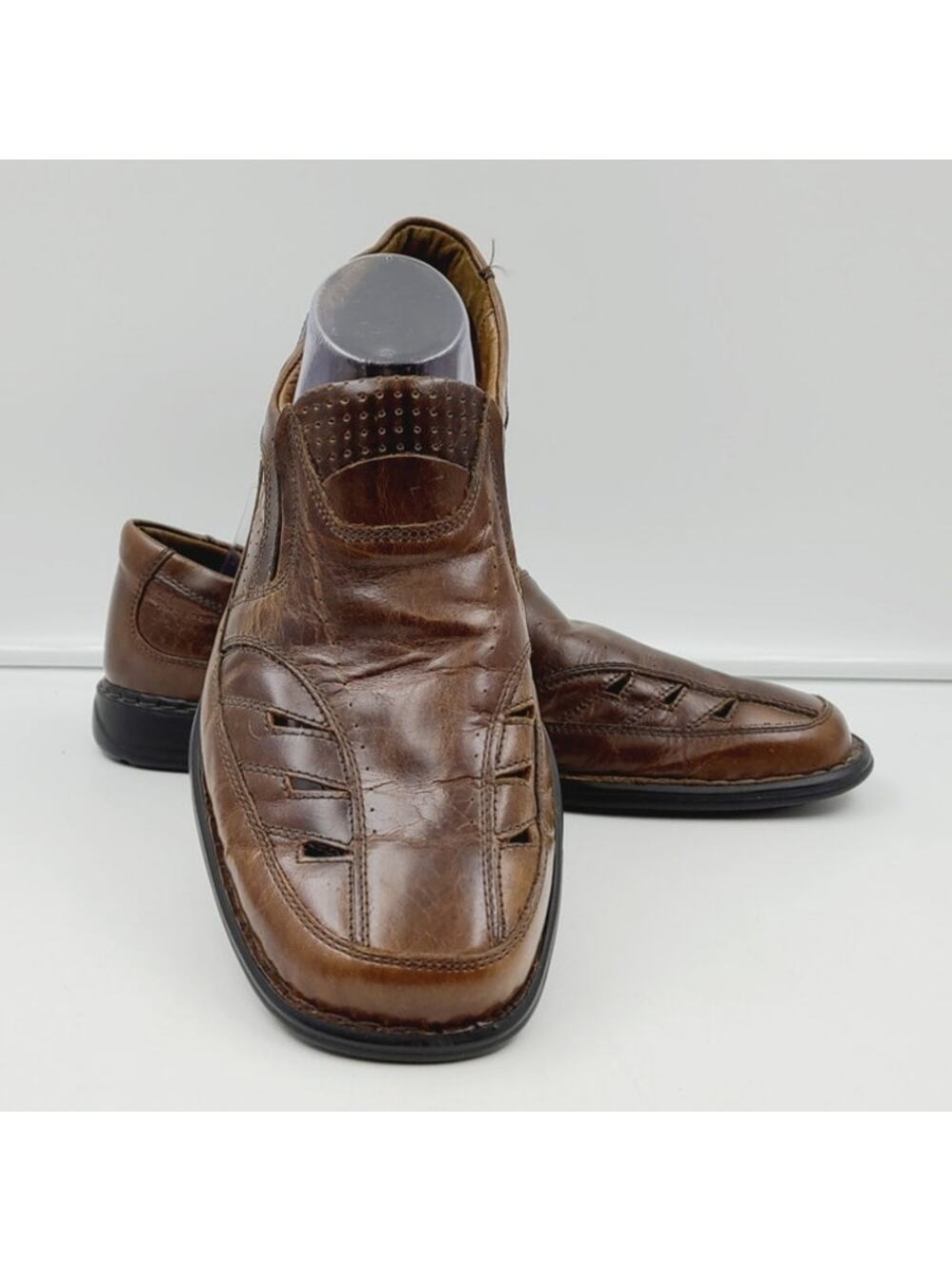 Josef Seibel Leather Loafer, Brown Slip-on Men's Size 45 (US 12)